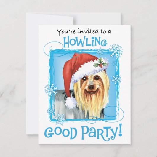 クリスマスシルキーテリア招待状 シーズンカード (正面)