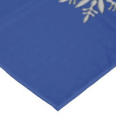 クリスマスシルバーのスノーフレーク テーブルクロス (アングル)