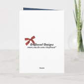 クリスマスシルバーの休日の雪 シーズンカード (裏面)