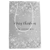 クリスマスシルバーの輝きの名前 ミディアムペーパーバッグ (正面)
