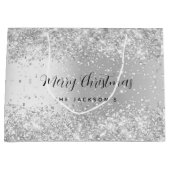 クリスマスシルバーの輝きの名前 ラージペーパーバッグ (正面)