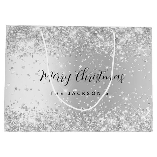 クリスマスシルバーの輝きの名前 ラージペーパーバッグ (裏面)