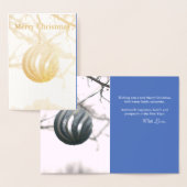クリスマスシルバーオーナメントボールゴールドフォイルカード 箔カード (ディスプレー)