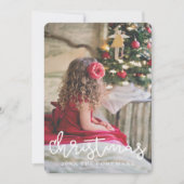 クリスマスシルバークローバーの追加フォトと名前 シーズンカード (正面)