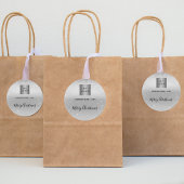 クリスマスシルバーグリッターはビジネスのロゴを輝かせる ラウンドシール