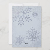 クリスマスシルバーグリッタースノーフレーク写真 シーズンカード (裏面)