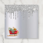 クリスマスシルバーグリッタードリップレッドそり フェイバータグ (裏面)