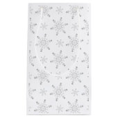 クリスマスシルバースノーフレーク抱き枕 スモールペーパーバッグ (正面)