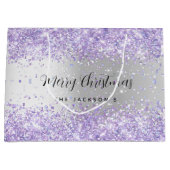 クリスマスシルバーバイオレットの名前 ラージペーパーバッグ (正面)