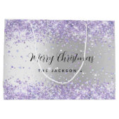 クリスマスシルバーバイオレットの名前 ラージペーパーバッグ (裏面)