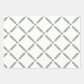 クリスマスシルバーベルズガーランド ラッピングペーパーシート (正面)