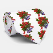 クリスマスシルバーベル ネクタイ (ロール)