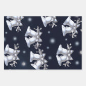クリスマスシルバーベル ラッピングペーパーシート (正面2)
