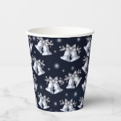 クリスマスシルバーベル 紙コップ (正面)