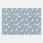 クリスマスシルバーホリデートナカイ ラッピングペーパーシート (正面)