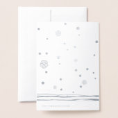 クリスマスシルバ素朴ーの木の手を引いた 箔カード (裏面封筒付き)