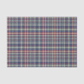 クリスマスシンプルかわいいネイビーブループレイドパターン 薄葉紙 (正面)