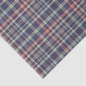 クリスマスシンプルかわいいネイビーブループレイドパターン 薄葉紙 (詳細)