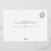 クリスマスシンプルのエレガントトレンディー写真 箔シーズンカード (裏面)