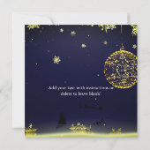 クリスマスシンプルのエレガントパーティの招待状 (裏面)