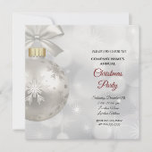 クリスマスシンプルのエレガントパーティの招待状 (正面)