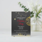 クリスマスシンプルのエレガントパーティの招待状 ポストカード (スタンド正面)