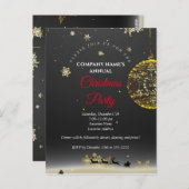 クリスマスシンプルのエレガントパーティの招待状 ポストカード (正面/裏面)