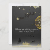 クリスマスシンプルのエレガントパーティの招待状 招待状 (裏面)