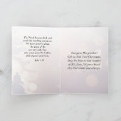 クリスマスシンプルの木キリスト教の聖句 シーズンカード (内部)