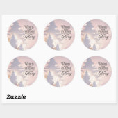 クリスマスシンプルの木キリスト教の聖句 ラウンドシール (シート)