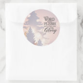 クリスマスシンプルの木キリスト教の聖句 ラウンドシール (バッグ)