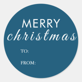 クリスマスシンプルの祝福祝い ラウンドシール