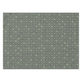 クリスマスシンプルの緑の雪の結晶パタエレガントーン テーブルクロス (正面(横))