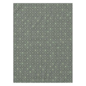 クリスマスシンプルの緑の雪の結晶パタエレガントーン テーブルクロス (正面)