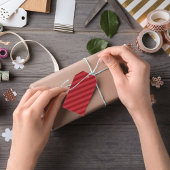 クリスマスシンプルクリスマス休暇Red書道スクリプト ギフトタグ