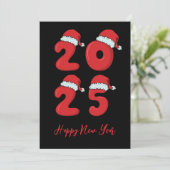 クリスマスシンプルスタイルハッピー新年カード2025 シーズンカード (スタンド正面)