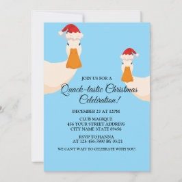 クリスマスシンプルハットおもしろいアヒルミニマル 招待状