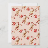 クリスマスシンプルパーティーリースキャンディーキャン 招待状 (裏面)