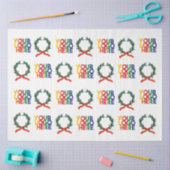 クリスマスシンプルビジネスのロゴヴィンテージリース 薄葉紙 (クラフト)