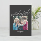 クリスマスシンプルフォトブラッククラフトワンダフル世界 シーズンカード (スタンド正面)