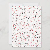 クリスマスシンプルフォトレッドアイボリー素晴らしい世界 シーズンカード (裏面)