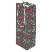 クリスマスシンプルミニマリストホリデーパッテン ワインギフトバッグ (正面アングル)