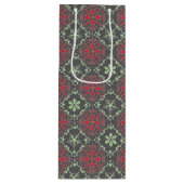 クリスマスシンプルミニマリストホリデーパッテン ワインギフトバッグ (正面)