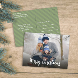 クリスマスシンプルミニマル書道1枚 シーズンポストカード