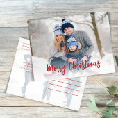 クリスマスシンプルミニマル書道2枚の写真 シーズンポストカード