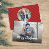 クリスマスシンプルミニマル書道2枚 シーズンカード