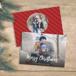 クリスマスシンプルミニマル書道2枚 シーズンカード