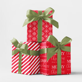 クリスマスシンプル休暇かわいいスノーフレーク ラッピングペーパーシート