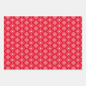 クリスマスシンプル休暇かわいいスノーフレーク ラッピングペーパーシート (正面)