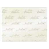 クリスマスシンプル金ゴールド書道スクリプト恵み テーブルクロス (正面(横))